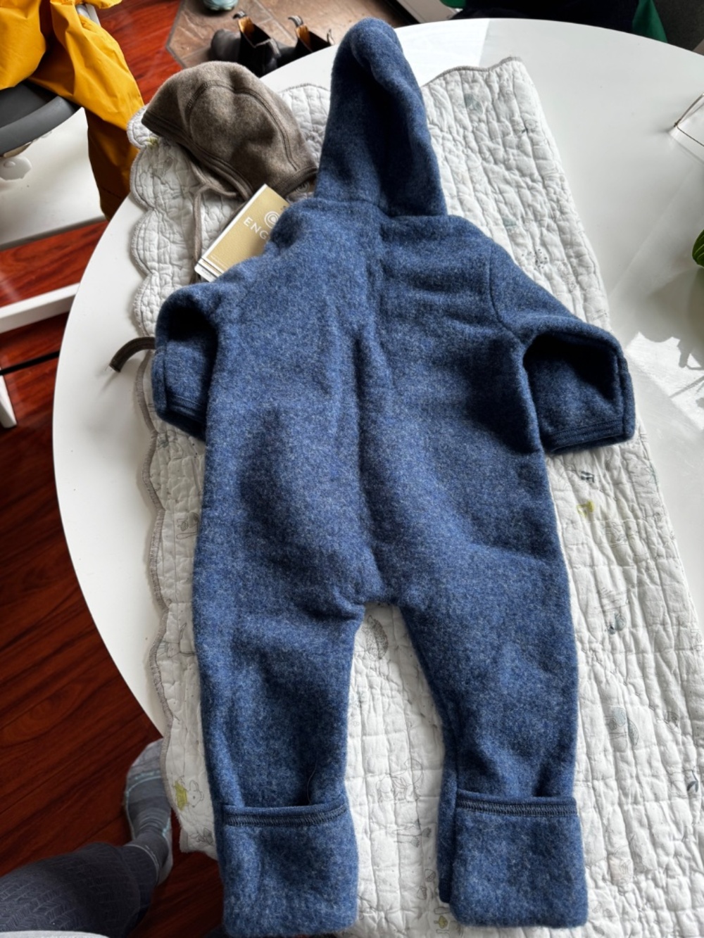 NWT Engel Baby Merino Wool Fleece Suit and Bonnet 3-6 months - Picture 3 of 3